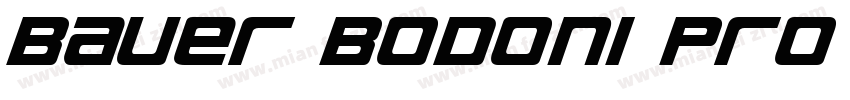 Bauer Bodoni Pro 2 Black Condensed字体转换